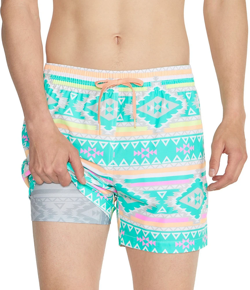 Chubbies Fuegos Lined Printed 5.5#double; Inseam Classic Swim Trunks