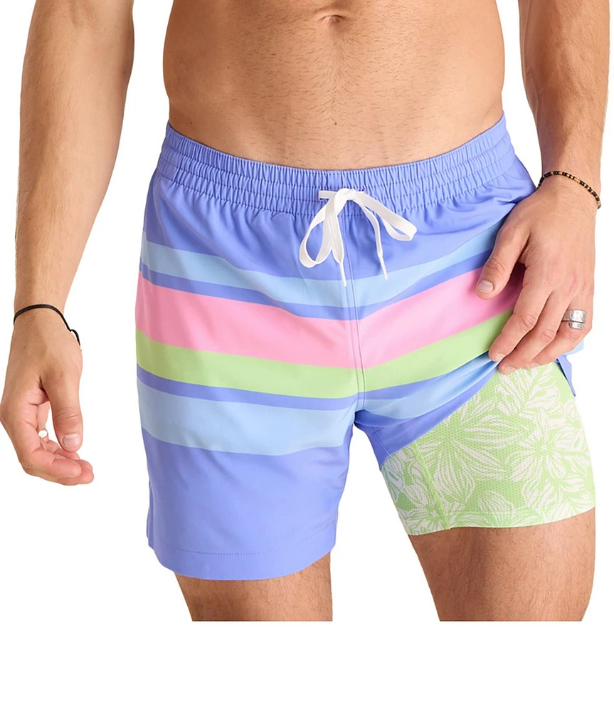 Chubbies Getaway Multi Stripe 5.5#double; Inseam Swim Trunks