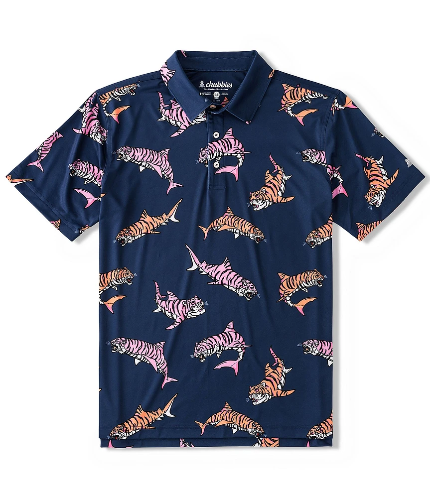 Chubbies King of the Sea Printed Performance Polo Shirt