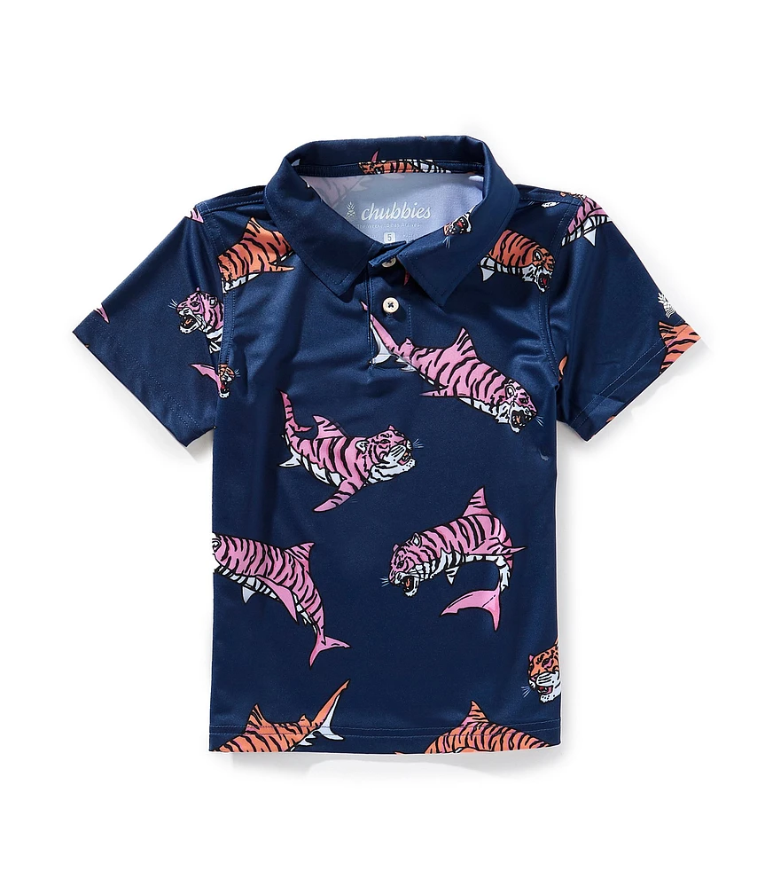 Chubbies Little Boys Short Sleeve Lions & Tigers Polo Shirt