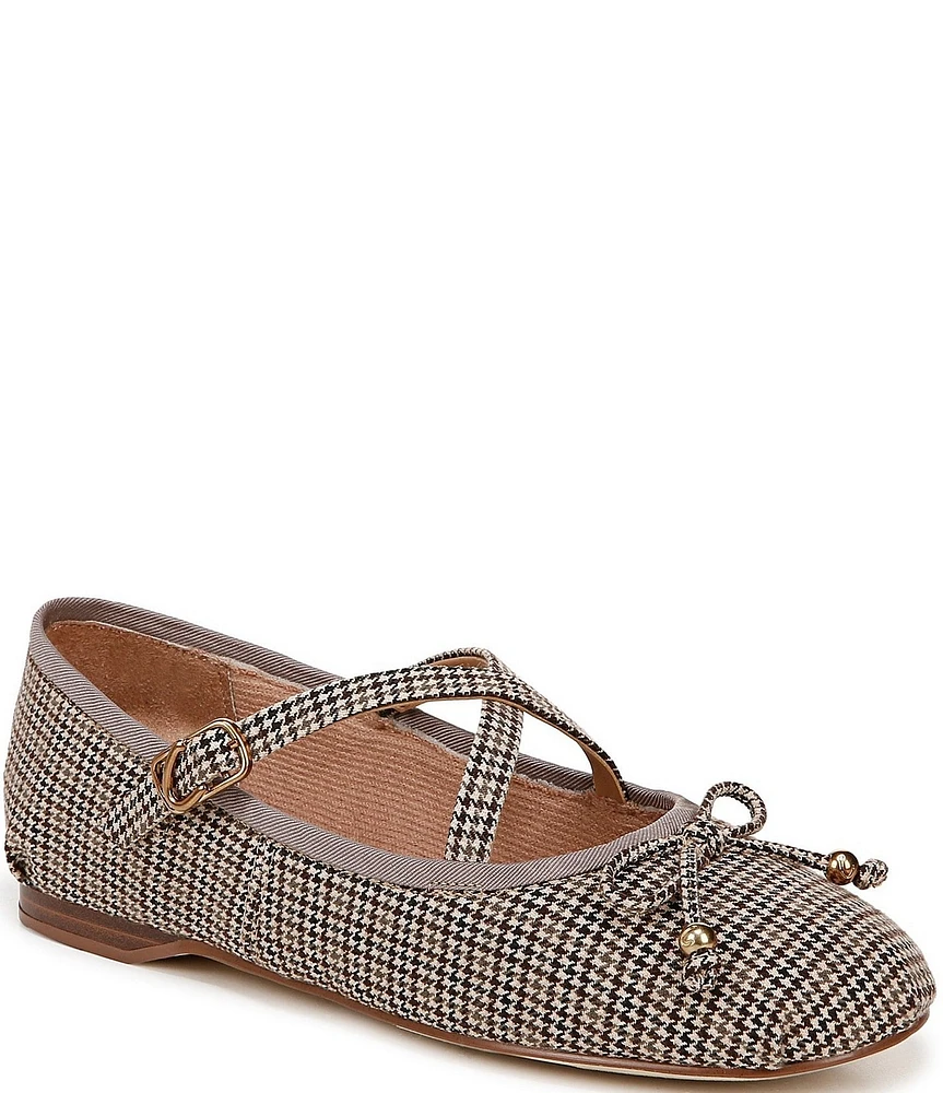 Circus NY by Sam Edelman Zuri Houndstooth Bow Mary Jane Ballerina Flats