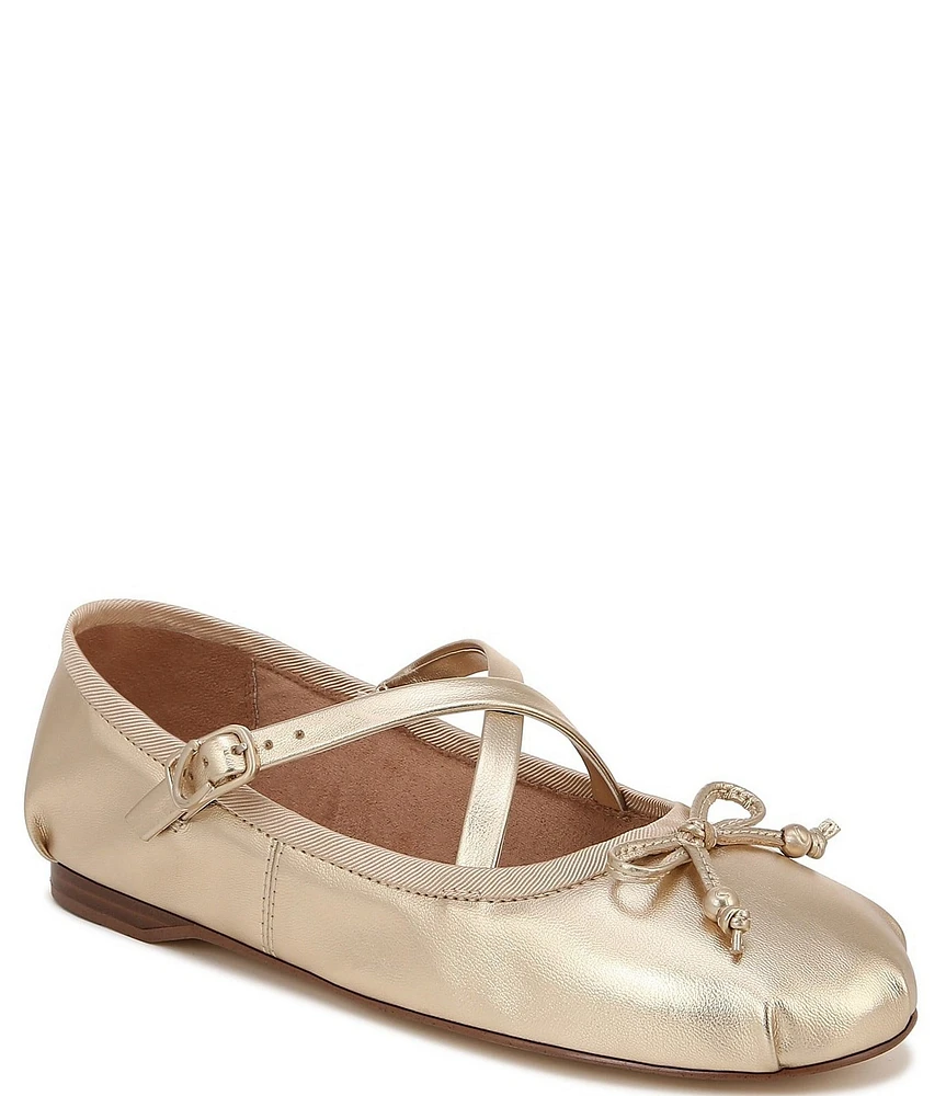 Circus NY by Sam Edelman Zuri Metallic Bow Mary Jane Ballerina Flats