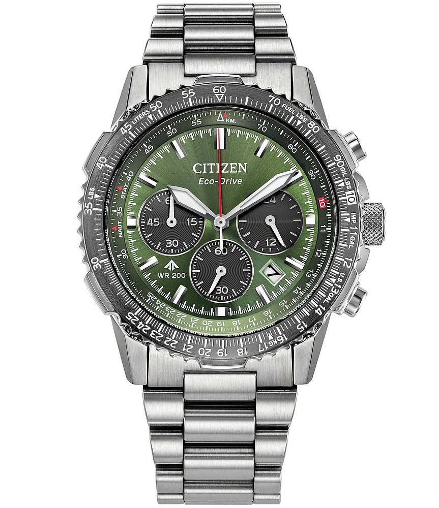 Citizen Men's Navihawk Chronograph Stainless Steel Bracelet Watch