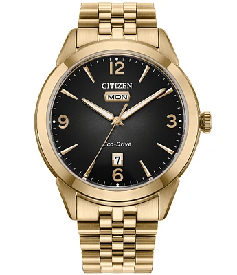 Citizen Men's Rolan Three Hand Gold Tone Stainless Steel Bracelet Watch