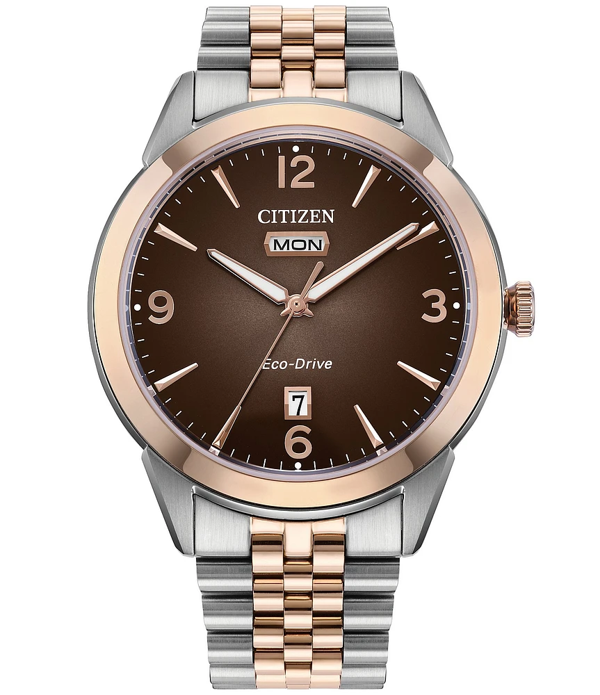 Citizen Men's Rolan Three Hand Two Tone Stainless Steel Bracelet Watch