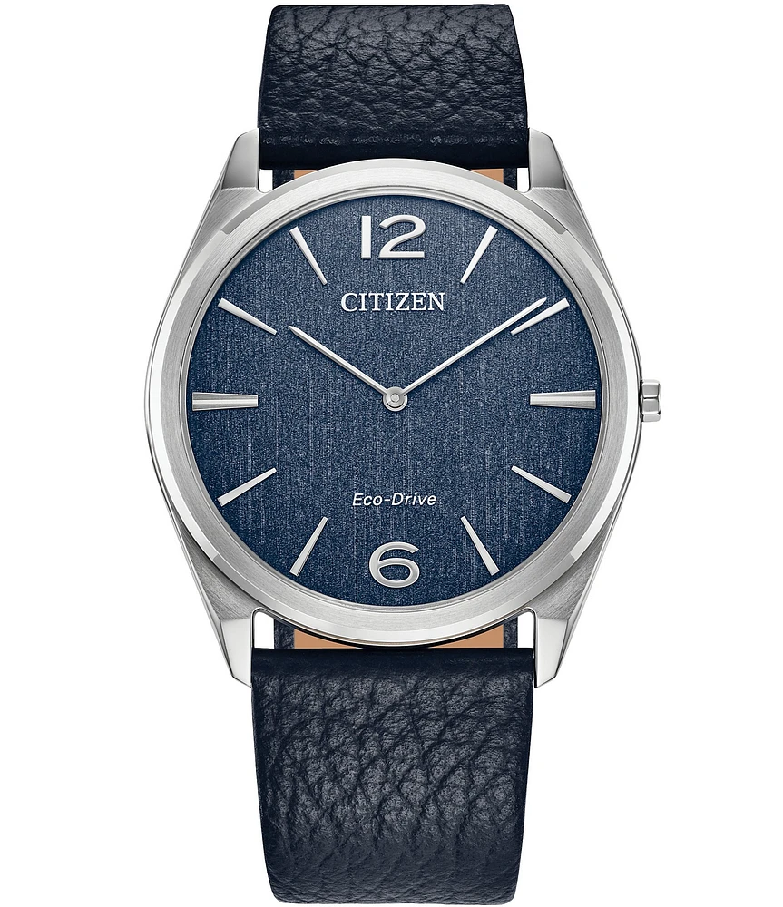 Citizen Unisex Suratto Two Hand Blue Leather Strap Watch