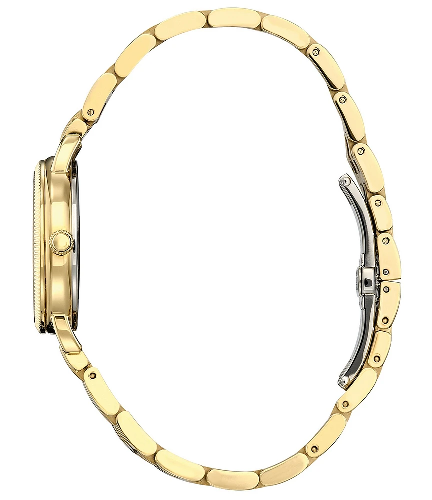 Citizen Women's Classic Coin Edge Three Hand Gold Stainless Steel Bracelet Watch