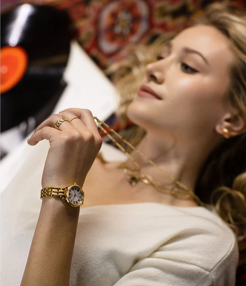 Citizen Women's Classic Coin Edge Three Hand Gold Stainless Steel Bracelet Watch