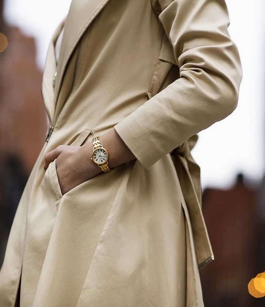 Citizen Women's Classic Coin Edge Three Hand Gold Stainless Steel Bracelet Watch