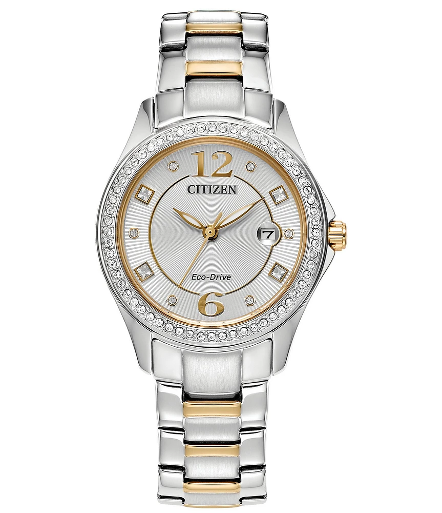 Citizen Women's Crystal Three Hand Mechanical Automatic Stainless Steel Bracelet Watch