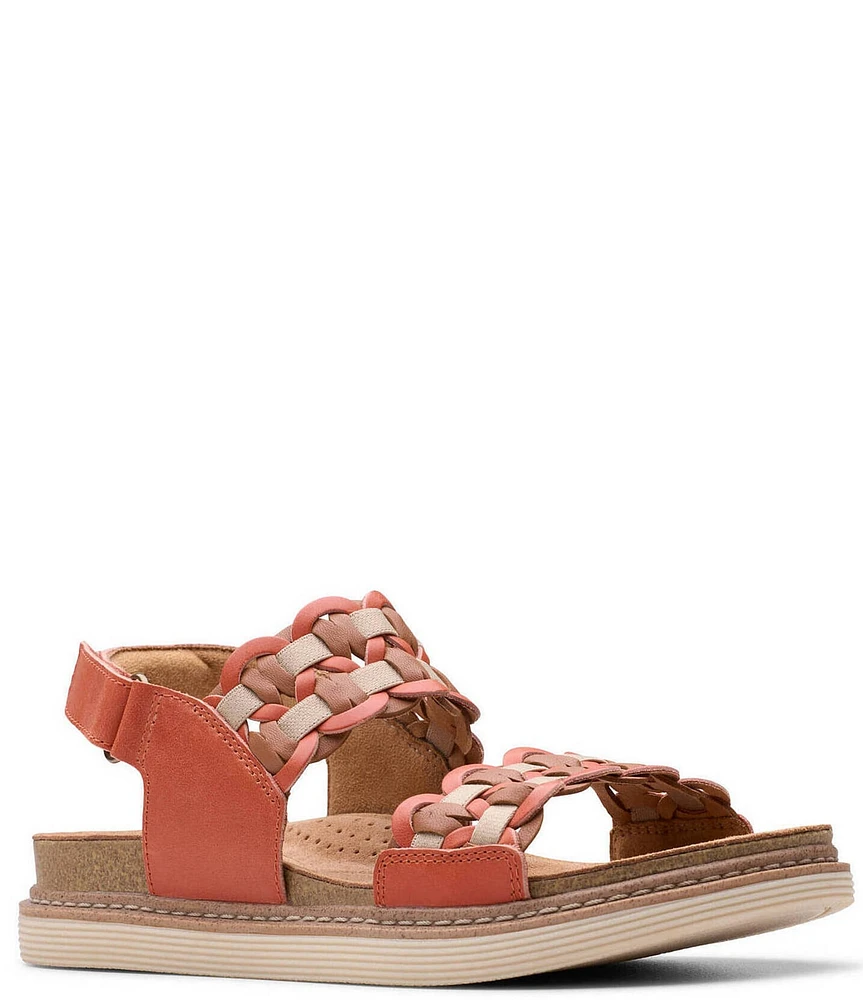 Clarks Artisan Arwell Glide Woven Nubuck Suede Sandals