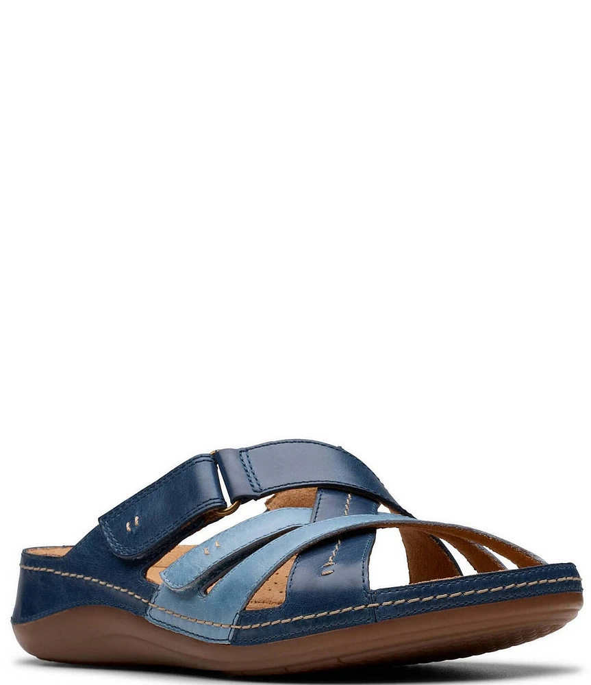 Clarks Artisan Cecily Leather Slide Sandals