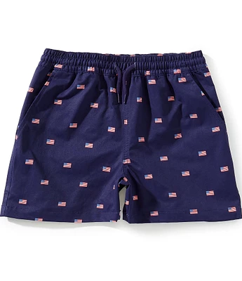 Class Club Big Boys American Flag Print Shorts