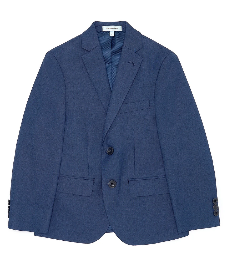 Class Club Big Boys Long Sleeve Sharkskin Blazer