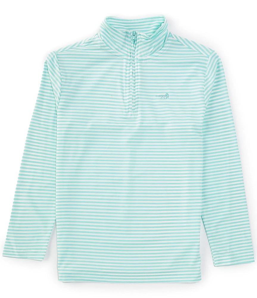 Class Club Big Boys Long Sleeve Synthetic Stripe 1/4 Zip Pullover