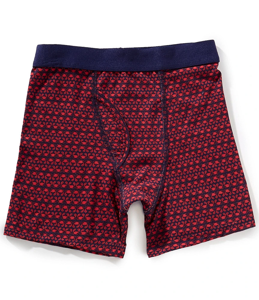 Class Club Boys Geo Crab Print Boxer Briefs