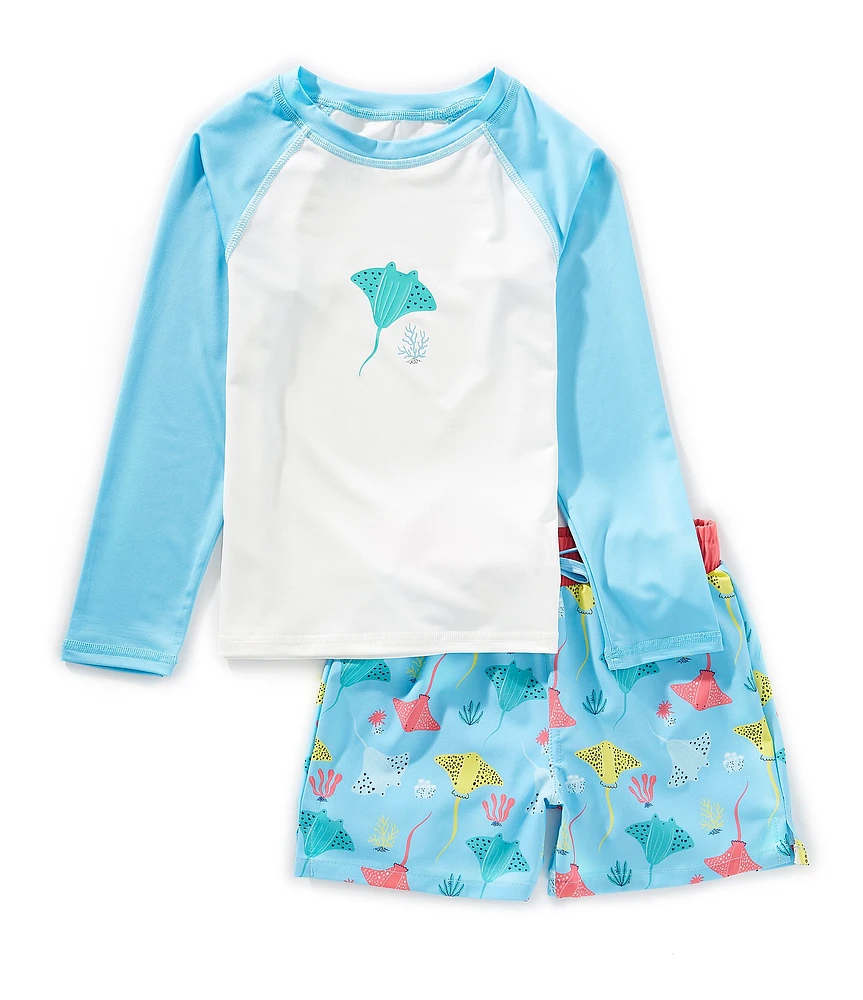 Class Club Little Boys Stingray Rash Guard Set