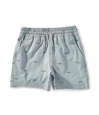 Class Club Little Boys Trout Print Synthetic Shorts