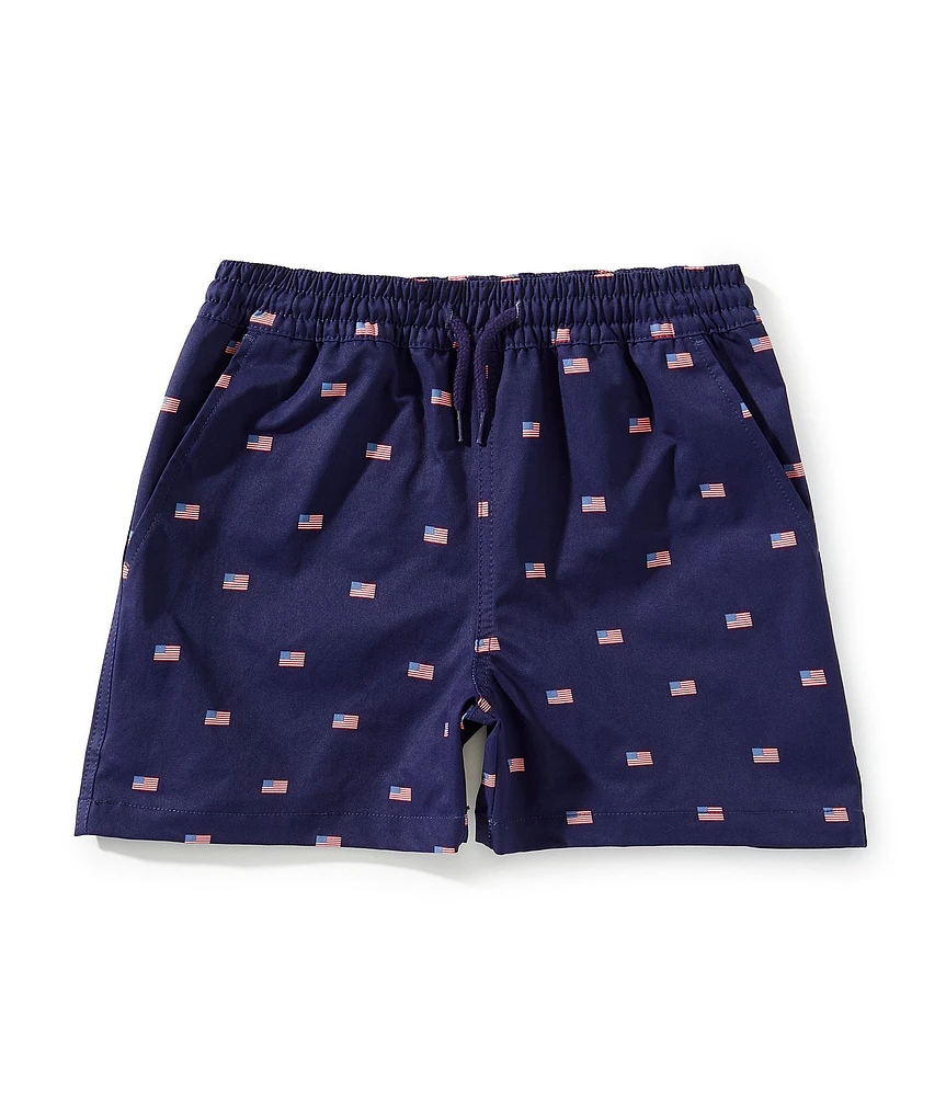 Class Club Little Boys American Flag Print Shorts
