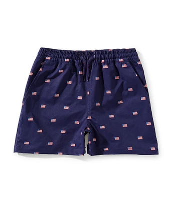 Class Club Little Boys American Flag Print Shorts
