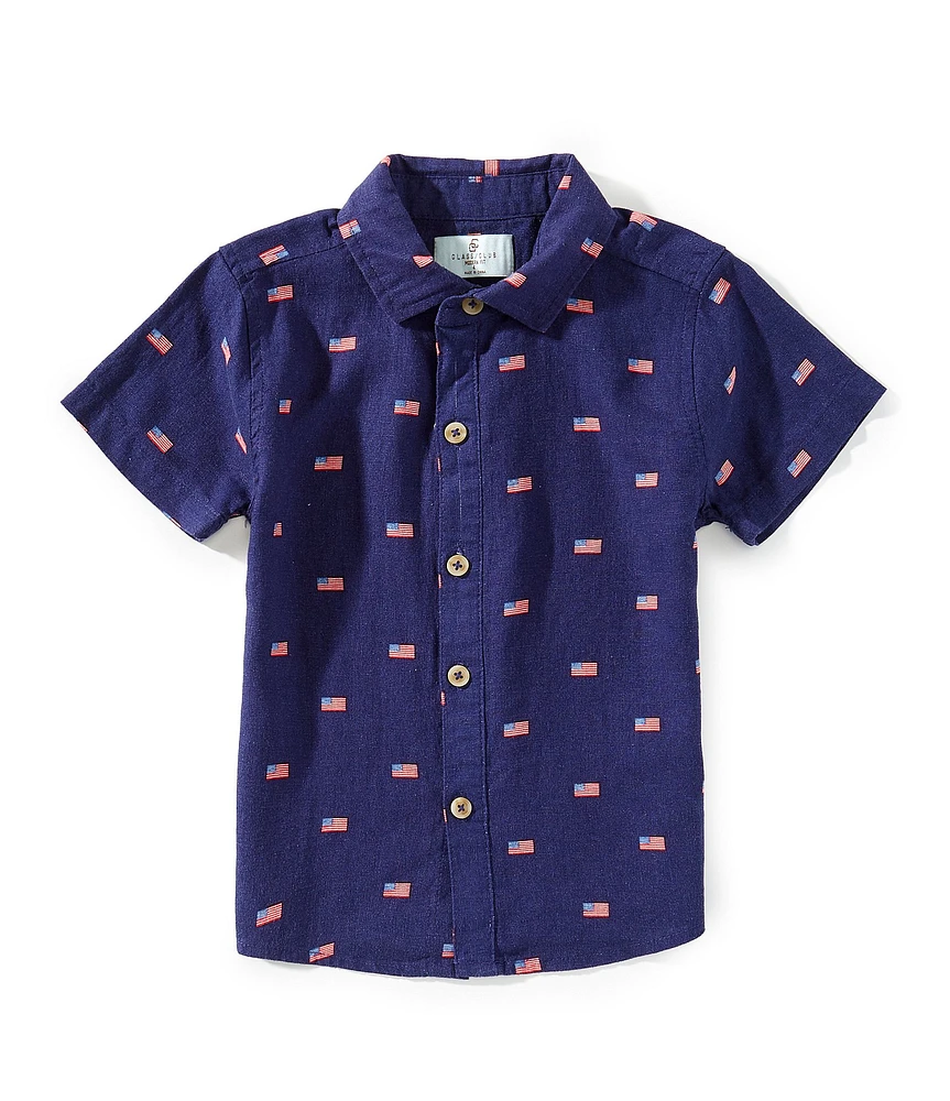 Class Club Little Boys American Print Shirt