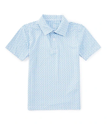 Class Club Little Boys Fish Print Synthetic Polo Shirt