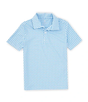 Class Club Little Boys Short Sleeve Synthetic Swordfish Print Polo Shirt