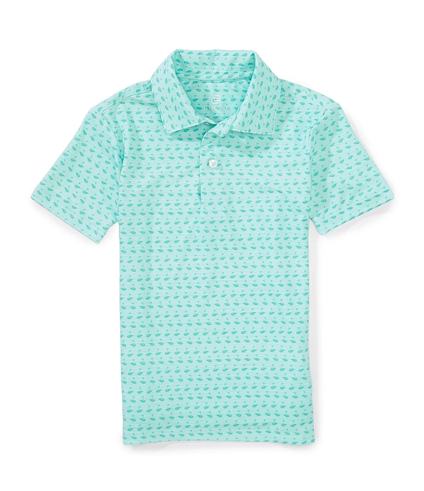 Class Club Little Boys Fairway Print Short Sleeve Polo Shirt