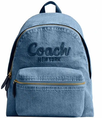 COACH Denim Cargo Backpack