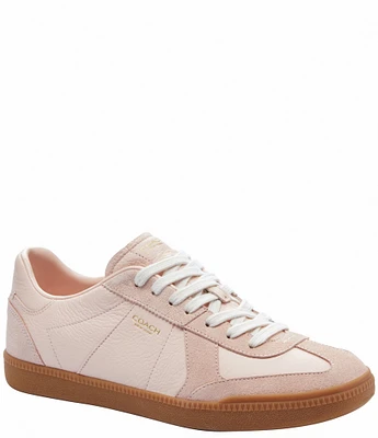 COACH Ellis Leather and Suede Lace Up Sneakers