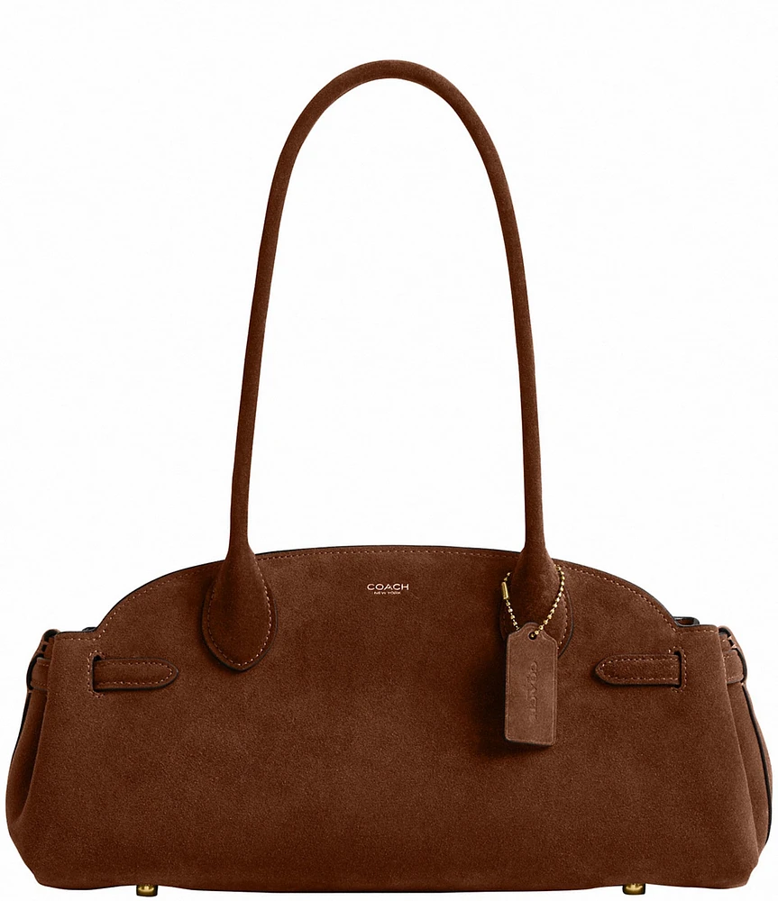 COACH Empire 34 Carryall Suede Shoulder Bag