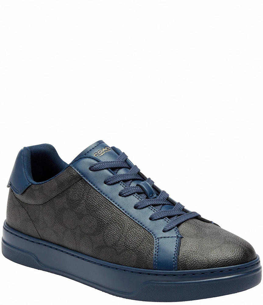 COACH Men's High Line Signature Logo Coated Canvas Sneakers