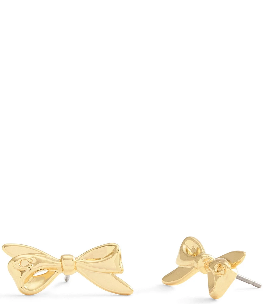 COACH Signature Bow Stud Earrings