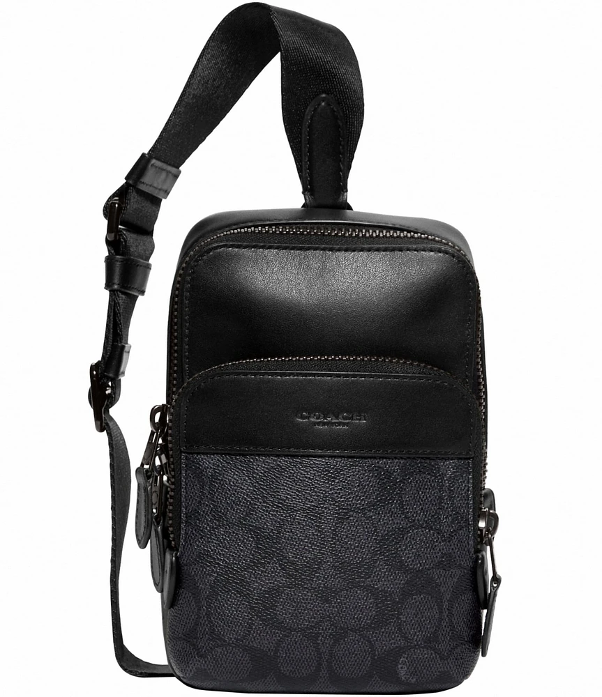 COACH Signature Canvas Gotham Sling Pack 13 Bag