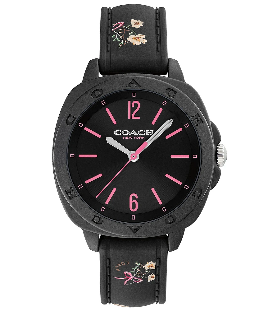 COACH Women's Kitt Quartz Analog Silicone Strap Watch