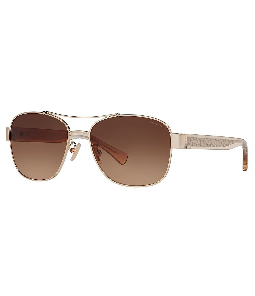 COACH Signature Aviator Sunglasses