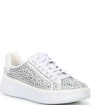 Cole Haan GrandPrø Topspin Crystal Embellished Leather Platform Sneakers