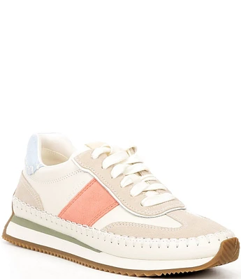 Cole Haan GrandPro Premier Leather and Suede Lace Up Runner Sneakers