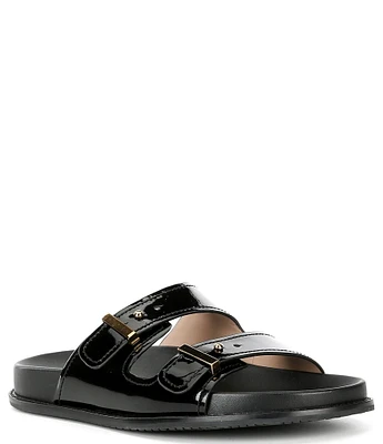 Cole Haan Marisol Patent Leather Banded Footbed Sandals