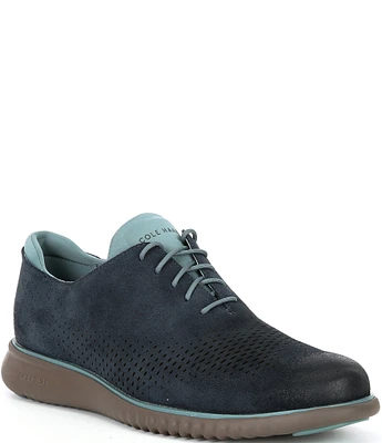 Cole Haan Men's 2.ZERØGRAND Perforated Suede Wingtip Oxfords