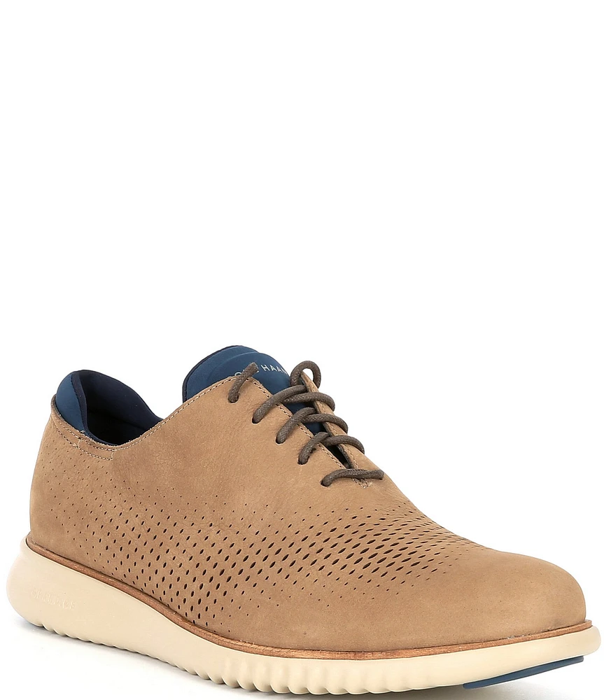 Cole Haan Men's 2.ZERØGRAND Nubuck Stitchlite™ Laser Cut Oxfords