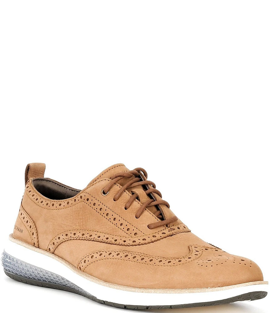 Cole Haan Men's ØriginalGrand Energyweave Nubuck Wingtip Brogue Detail Oxfords