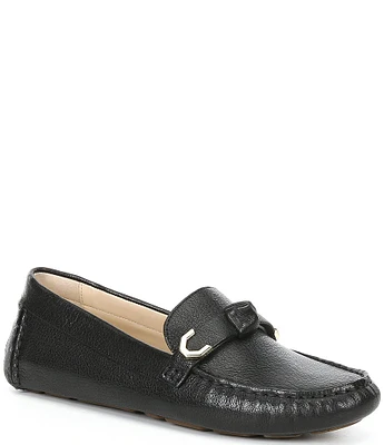 Cole Haan Women's Evelyn Leather Bow Knot Driver Loafers