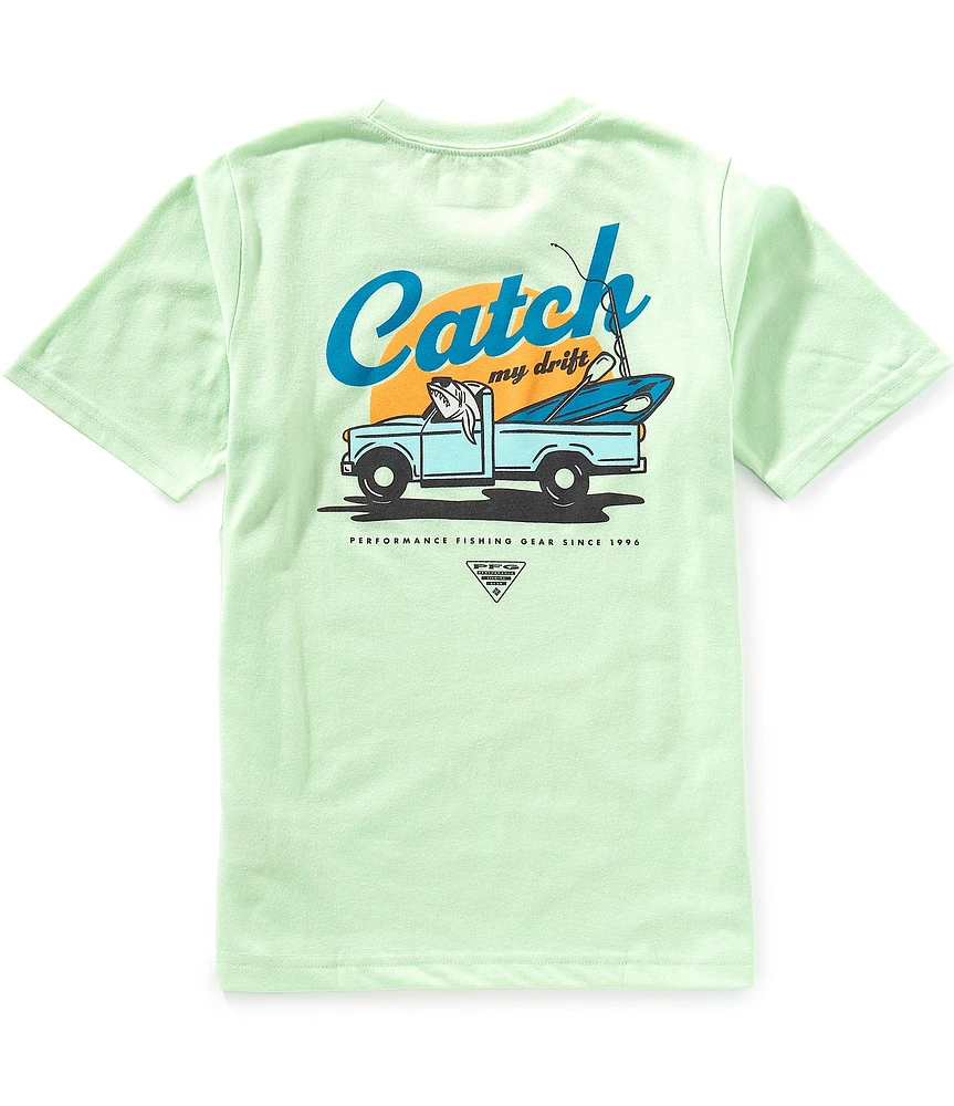 Columbia Little/Big Boys Short Sleeve PFG™ Elements Catch My Drift Graphic T-Shirt