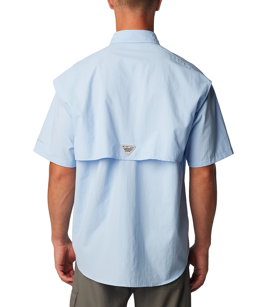Columbia PFG Bahama II Relaxed Fit Solid Short Sleeve Woven Shirt