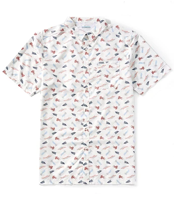 Columbia PFG Big & Tall Super Slack Tide Printed Short Sleeve Woven Shirt
