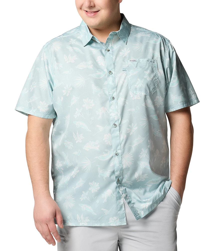 Columbia PFG Big & Tall Super Slack Tide Short Sleeve Woven Shirt
