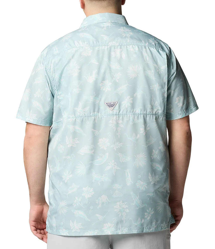 Columbia PFG Big & Tall Super Slack Tide Short Sleeve Woven Shirt