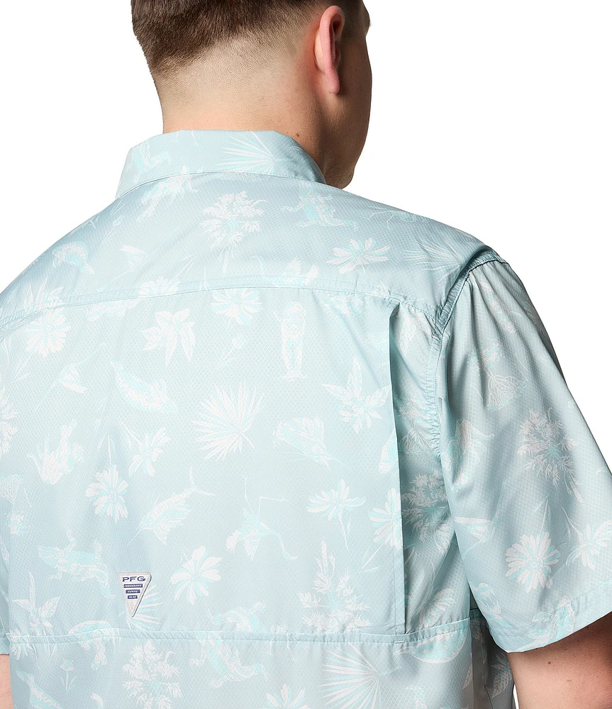 Columbia PFG Big & Tall Super Slack Tide Short Sleeve Woven Shirt