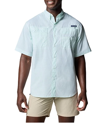 Columbia PFG Super Tamiami Gingham Short Sleeve Woven Shirt